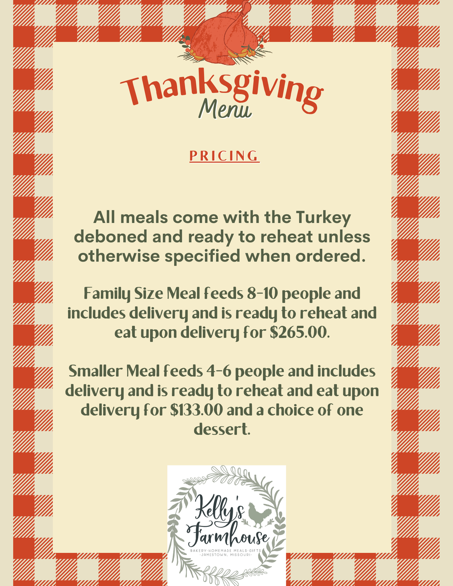 Thanksgiving Small Meal