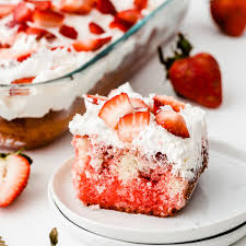 Fresh Strawberry Poke Cake