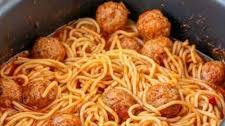 Crockpot Spaghetti and Meatballs